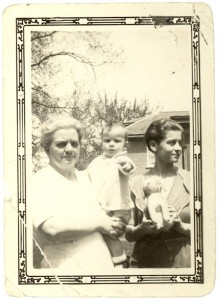 Catherine McCarthy, with daughter Noreen McGlade, and a McGlade granddaughter