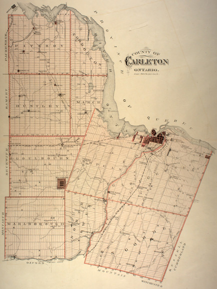 Carleton County contributors to an Irish Famine relief fund (1847)